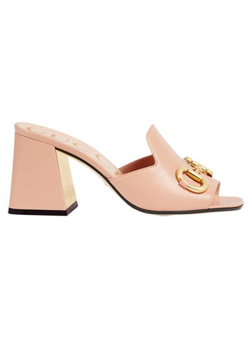 Women's Horsebit Slide Sandals Pink - GUCCI - BALAAN 1