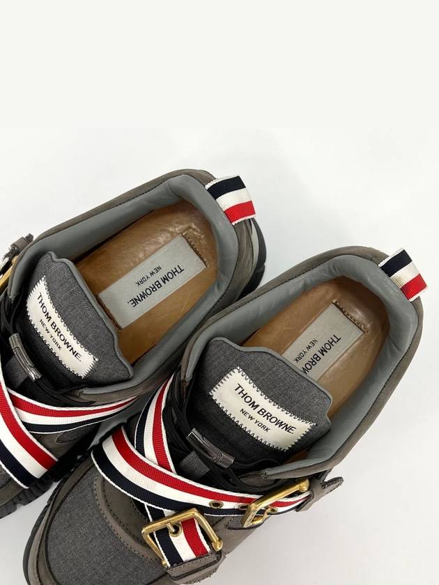 Three stripe strap sneakers gray size 40 - THOM BROWNE - BALAAN 5