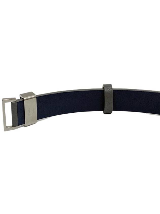 Leather Strap Bracelet Blue Grey - EMPORIO ARMANI - BALAAN 4