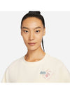 Naomi Osaka Phoenix Fleece Oversized Crew Neck Sweatshirt Pale Ivory - NIKE - BALAAN 4