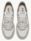 Men's Medalist Low Leather Sneakers Grey White - AUTRY - BALAAN 4