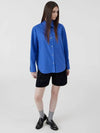 Signature Oversized Fit Bio Cotton Shirt Deep Blue - VOYONN - BALAAN 7