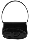 1DR Mirrored Leather Shoulder Bag Black - DIESEL - BALAAN 3