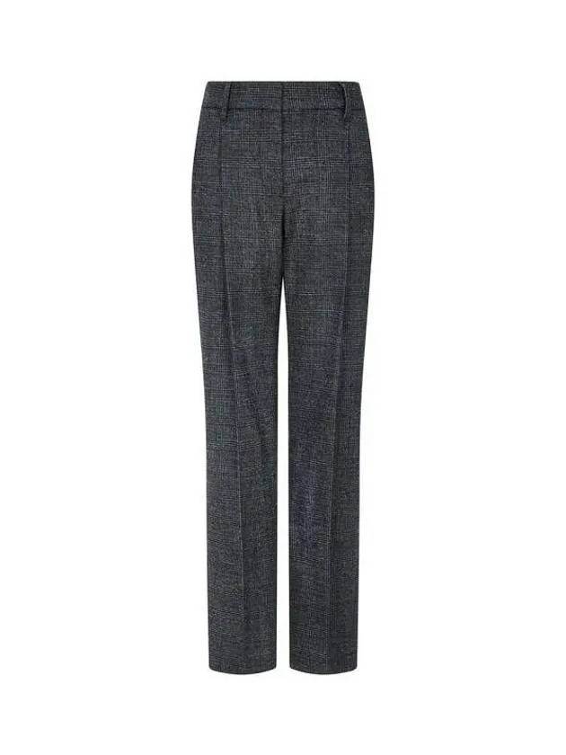 Women s Glen Check One Chin Wool Pants Black 271262 - BRUNELLO CUCINELLI - BALAAN 1