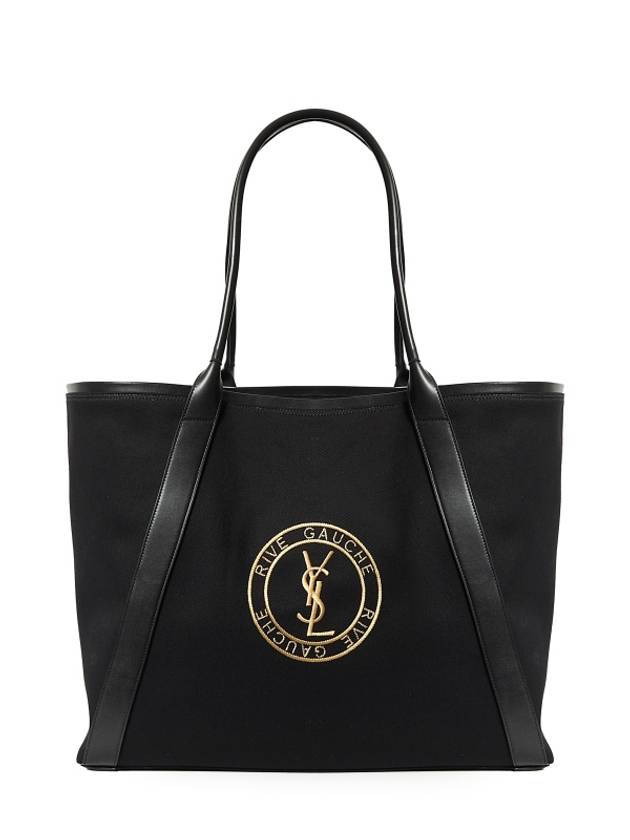 Black Gold Canvas Cassandra Rive Gauche Emblem Tote Bag 780096 FAC3I 1075 - SAINT LAURENT - BALAAN 2