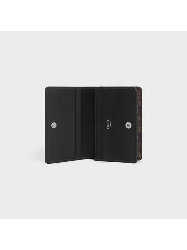 Triomphe Canvas Business Card Wallet Black - CELINE - BALAAN 4