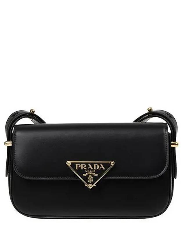 Leather Shoulder Bag Black - PRADA - BALAAN 2