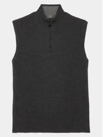 Men'S Neck Zip Merino Wool Dunes Vest Dark Grey - G/FORE - BALAAN 2