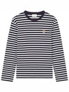 Fox Head Patch Regular Marin Long Sleeve T Shirt Navy Stripes - MAISON KITSUNE - BALAAN 2