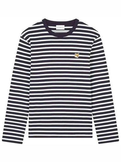 Fox Head Patch Regular Marin Long Sleeve T Shirt Navy Stripes - MAISON KITSUNE - BALAAN 2