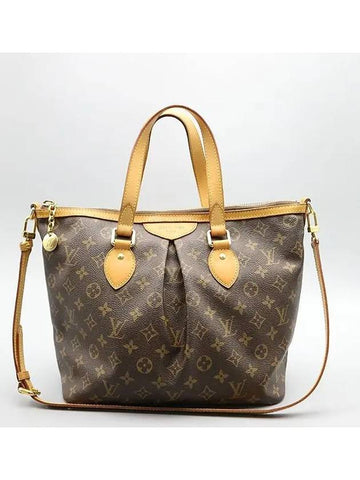 M40145 Monogram Canvas Palermo PM Tote Bag Shoulder Strap 2WAY - LOUIS VUITTON - BALAAN 1