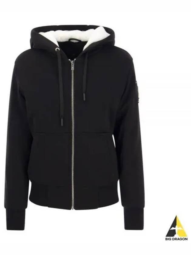 Classic Bunny 2 Zip Up Hoodie White Lining Black - MOOSE KNUCKLES - BALAAN 2