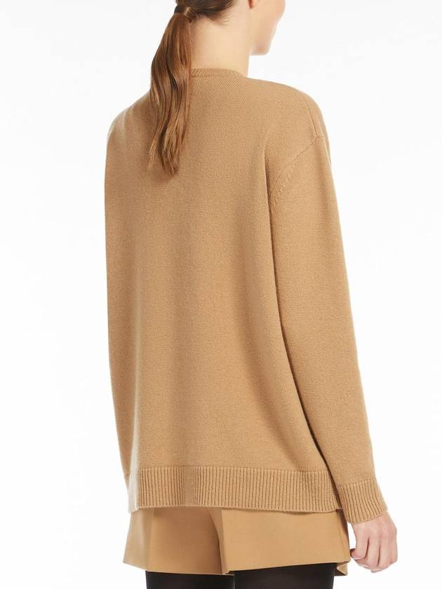 Plata crew neck knit top beige - MAX MARA - BALAAN 4