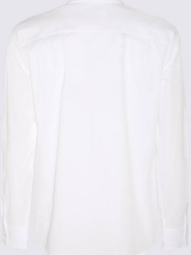 Rockstud Untitled Studded Cotton Long Sleeve Shirt White - VALENTINO - BALAAN 3