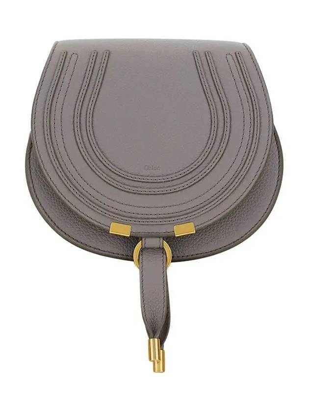 Marcie Saddle Small Grained Leather Cross Bag Grey - CHLOE - BALAAN 2