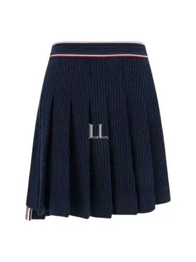 University Striped Mini Pleated Skirt Navy - THOM BROWNE - BALAAN 2