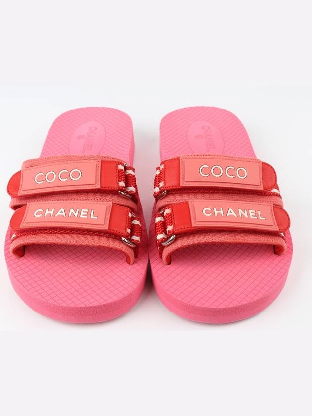 Coco logo velcro sandal slippers 36 230 - CHANEL - BALAAN 6