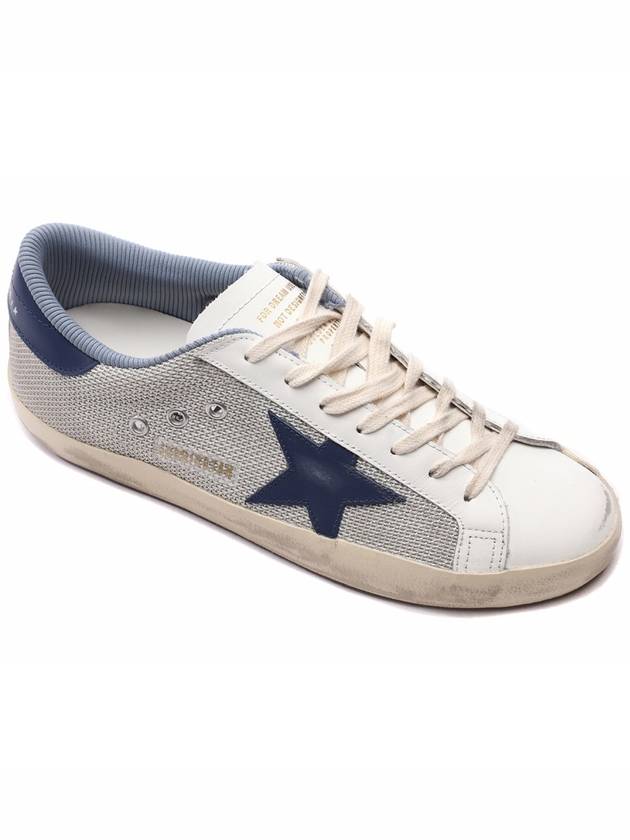 Blue Superstar Low Top Sneakers Light Silver - GOLDEN GOOSE - BALAAN 4