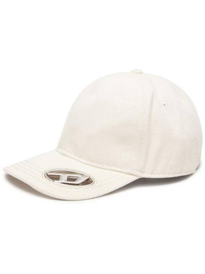 Logo Decorated Buckle Closure Cotton Baseball Ball Cap White - DIESEL - BALAAN 2