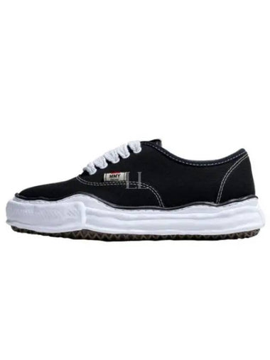 A02FW704 Black White Baker OG Sole Canvas Low Top Sneakers - MIHARA YASUHIRO - BALAAN 1