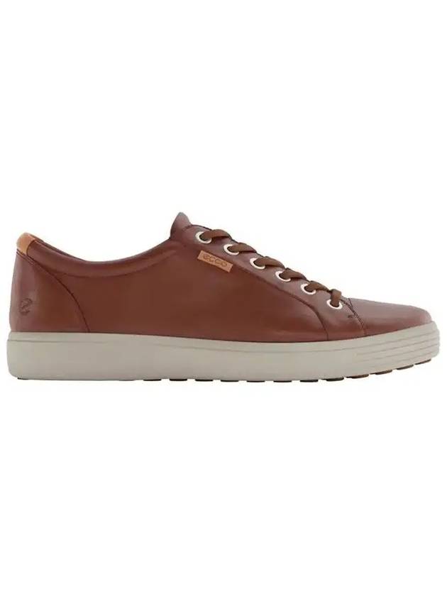 Men's Soft 7 M Leather Low Top Sneakers Brown - ECCO - BALAAN 2