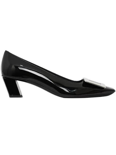 Women's Belle Vivier Metal Buckle Pumps Black - ROGER VIVIER - BALAAN 1