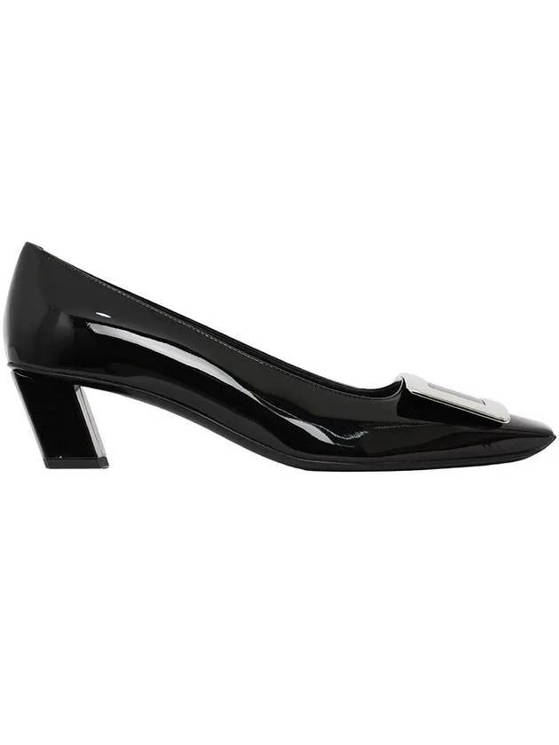 Women's Belle Vivier Metal Buckle Pumps Heels Black - ROGER VIVIER - BALAAN 1