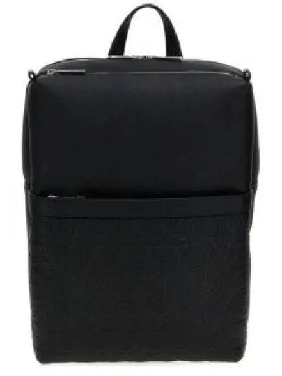 Embossed Gancini Pattern Backpack Black - SALVATORE FERRAGAMO - BALAAN 2