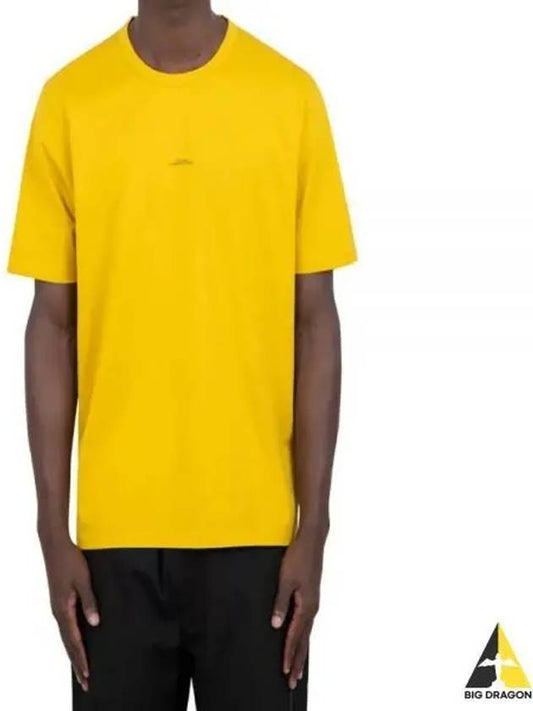 Metropolis Series Mercerized Jersey Logo Print Short Sleeve T-Shirt Yellow - CP COMPANY - BALAAN 2