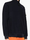 Logo Badge Zipper Comfort Fit Fleece Track Jacket Navy - STONE ISLAND - BALAAN 4