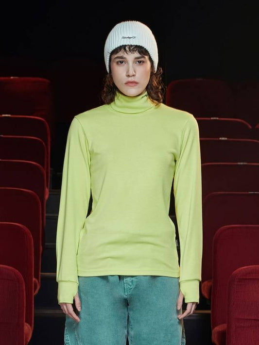 turtleneck knit t shirt lime - UNALLOYED - BALAAN 1