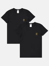 Crew Neck Medusa Logo Short Sleeve T-Shirt 2 Pack Black - VERSACE - BALAAN 2