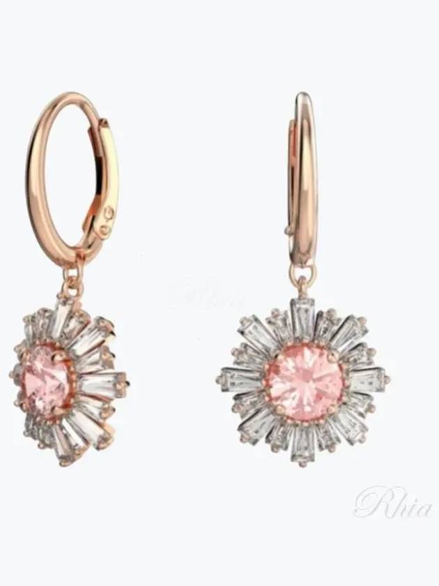 Idyllia Mixed Cut Flower Earrings Rose Gold - SWAROVSKI - BALAAN 2