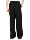 Wide Leg Gabardine Tailored Straight Pants Black - GUCCI - BALAAN 6