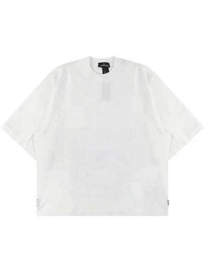 Shadow Project Graphic Interlock Mako Cotton Short Sleeve T-Shirt White - STONE ISLAND - BALAAN 2