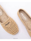 N26 flat shoes logo embroidered synthetic raffia espadrilles - PRADA - BALAAN 4