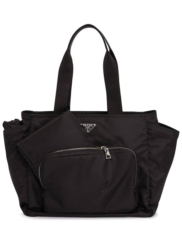 Triangle Logo Re-Nylon Baby Tote Bag Black - PRADA - BALAAN 4