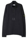 Wappen Patch Lambswool Half-Zip Knit Top Grey - STONE ISLAND - BALAAN 2