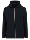 Hartsfield Logo Patch Zip Up Hoodie Black - MOOSE KNUCKLES - BALAAN 1