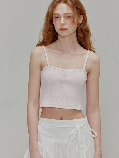 Ribbed bustier logo top_Light pink - OPENING SUNSHINE - BALAAN 2