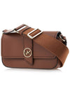 Greenwich Small Saffiano Leather Sling Cross Bag Brown - MICHAEL KORS - BALAAN 3