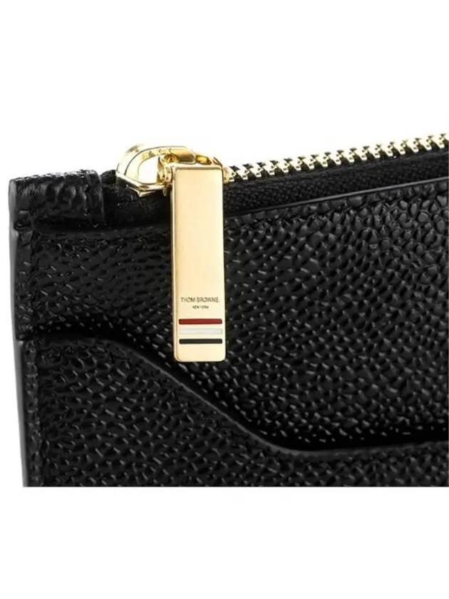 RWB Tab Leather Document Small Clutch Bag Black - THOM BROWNE - BALAAN 5