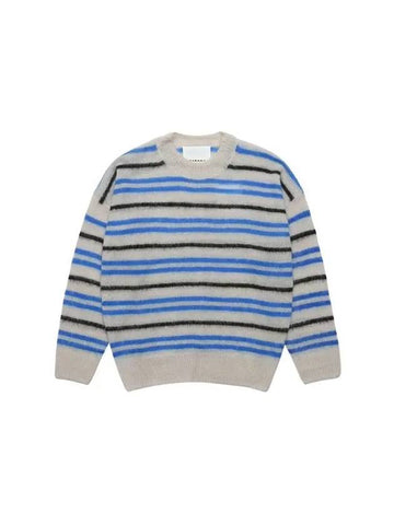 Dimitri Striped Mohair Knit Top Blue - ISABEL MARANT - BALAAN 1