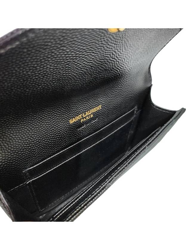 414404 Monogram Envelope Gold Logo Card Business Wallet - SAINT LAURENT - BALAAN 9