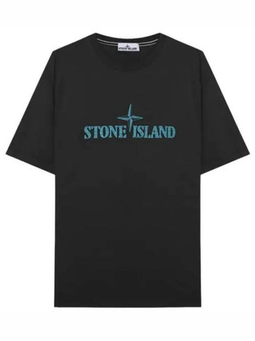 Logo embroidery t shirt men s short sleeve - STONE ISLAND - BALAAN 1