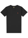 Men's Red Pony Embroidery Short Sleeve T-Shirt Black - POLO RALPH LAUREN - BALAAN 1