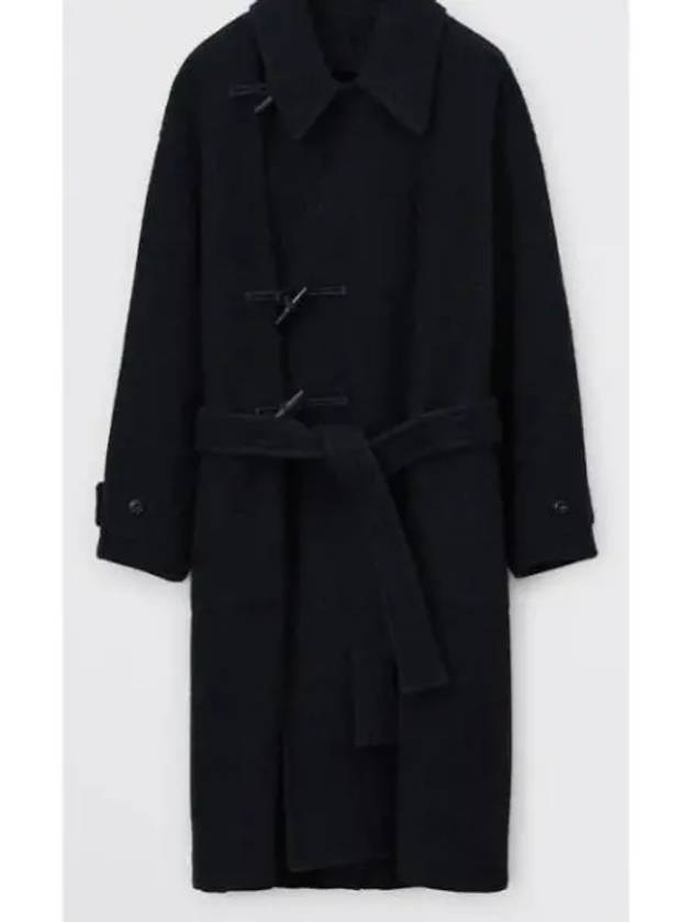 Alpaca Wool Duffel Coat Black - LEMAIRE - BALAAN 2