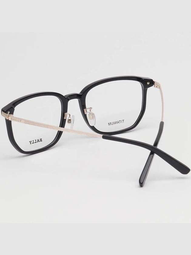 Titanium Glasses Frame BY5069H 001 Horned Square Men Women Black - BALLY - BALAAN 4