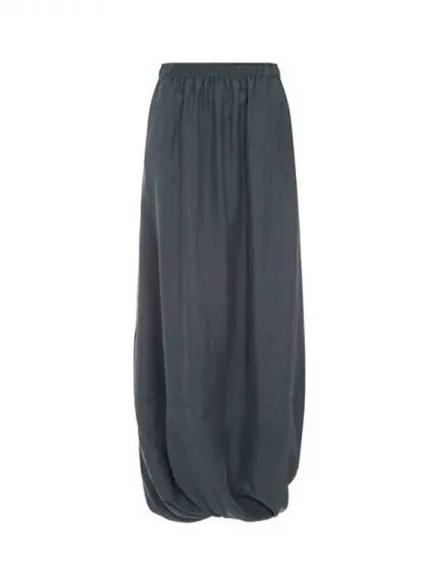 Women s Twist Hem Silk Skirt Charcoal 270064 - GIORGIO ARMANI - BALAAN 1