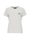 Denise Embroidered Logo Short Sleeve T-shirt Ecru - A.P.C. - BALAAN 2